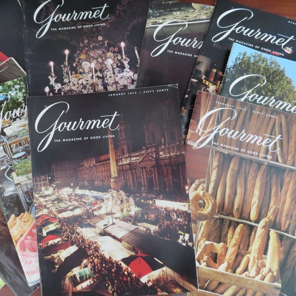 Lot of 11 Vintage 1973 Gourmet Magazines